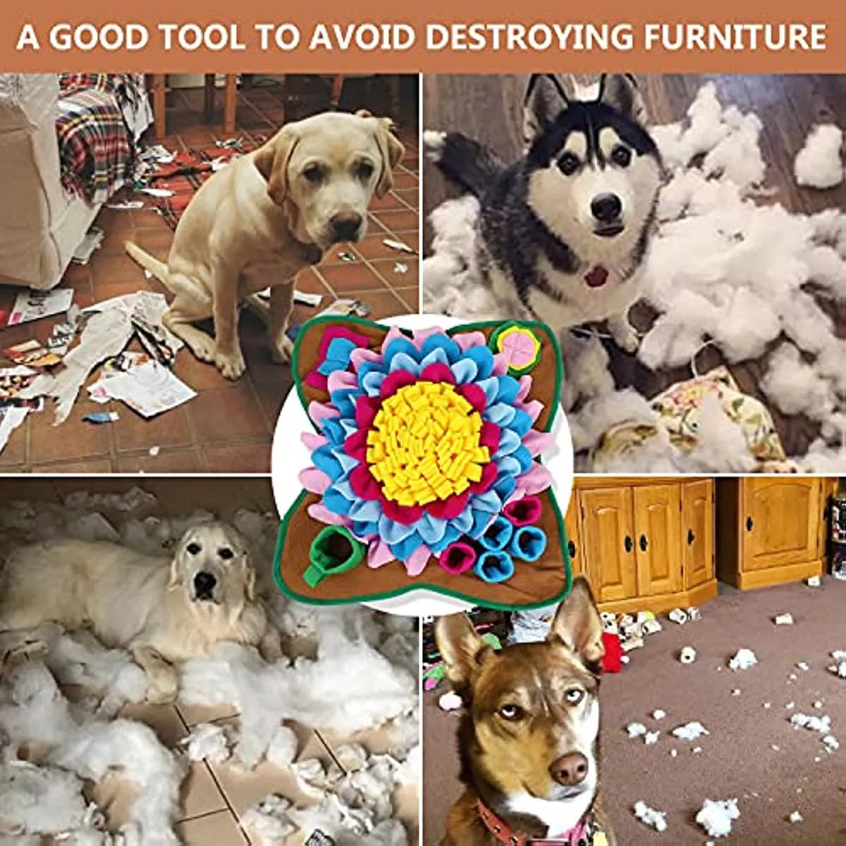 Pet Dog Snuffle Mat, Stimulating Mat for Dogs & Cats