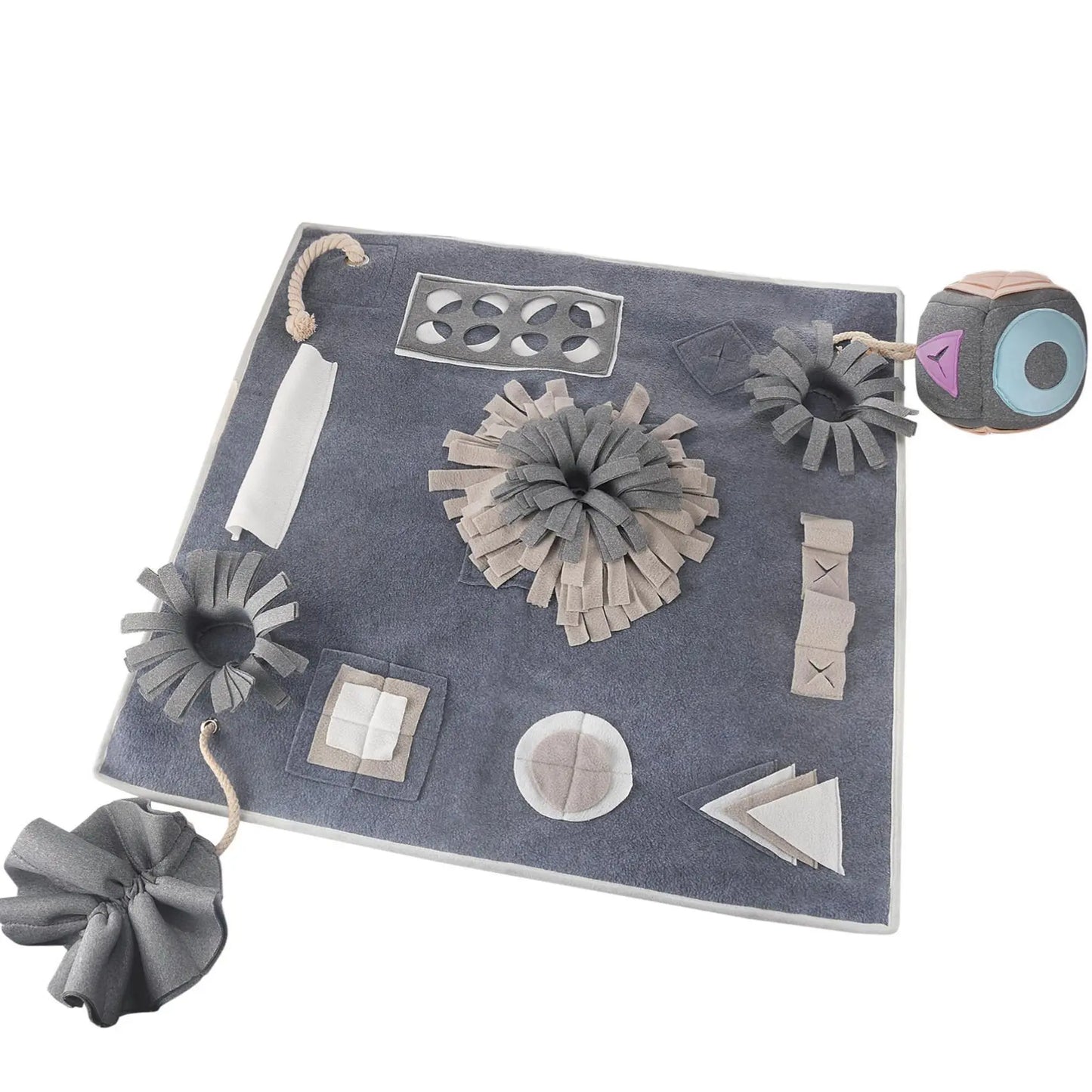 Playful Interactive Plush Pet Mat for Small to Large Dogs & Cats