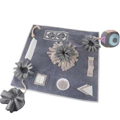 Playful Interactive Plush Pet Mat for Small to Large Dogs & Cats