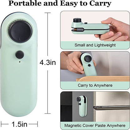 USB Rechargeable Magnetic Mini Heat Sealer, with Cutter